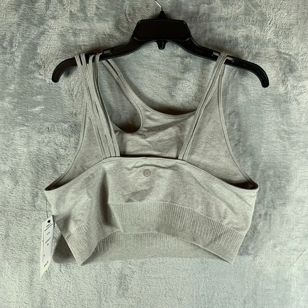 Cotton On Body Women's Sports Bra Seamless Double Strap Tank Gray‎ XL